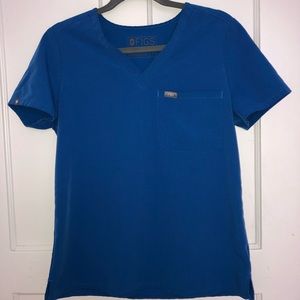 FIGS Catarina One Pocket Scrub Top- Royal Blue